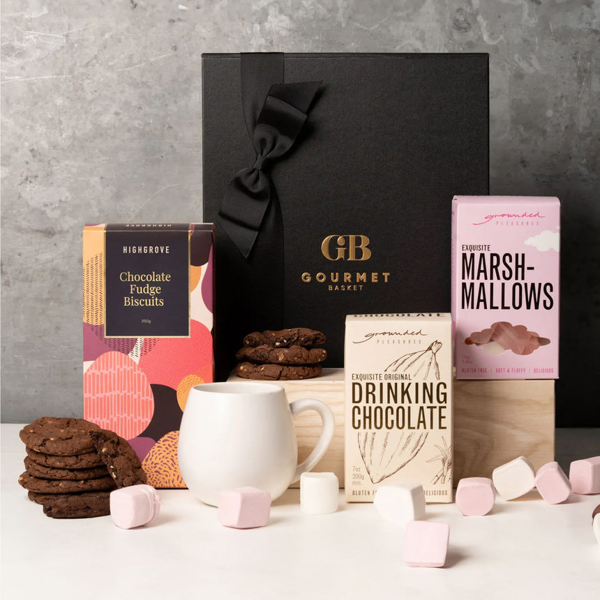 Gourmet Basket Indulgence Chocolate and Marshmallows Hamper - Image 01