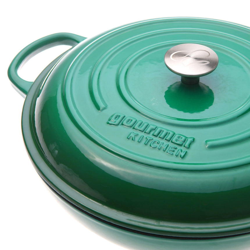 Gourmet Kitchen Signature Cast Iron Casserole 28cm - 6.2L - Image 05