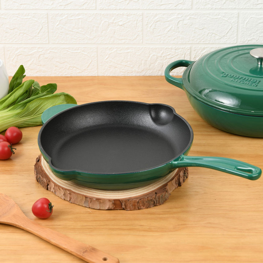 Gourmet Kitchen Signature Cast Iron Frypan 26cm - Image 02