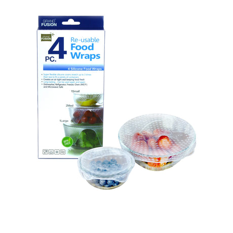 Grand Fusion Silicone Food Wraps Set of 4 - Image 01