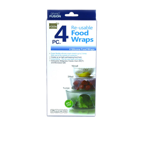 Grand Fusion Silicone Food Wraps Set of 4 - Image 02