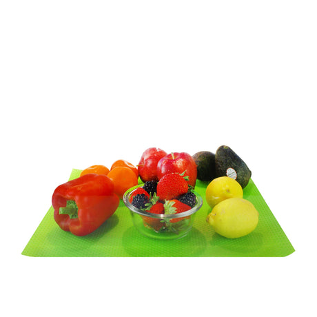 Grand Fusion Silicone Fruit Fresh Crisper Drawer Liner Set of 2 Green - Image 01