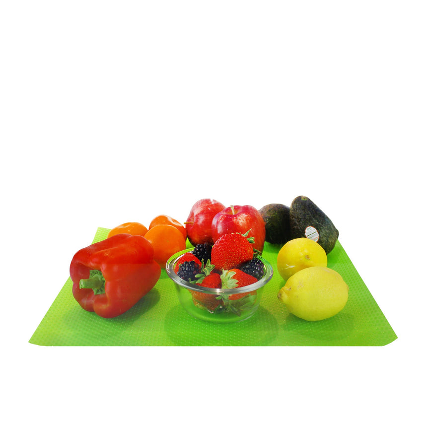 Grand Fusion Silicone Fruit Fresh Crisper Drawer Liner Set of 2 Green - Image 01