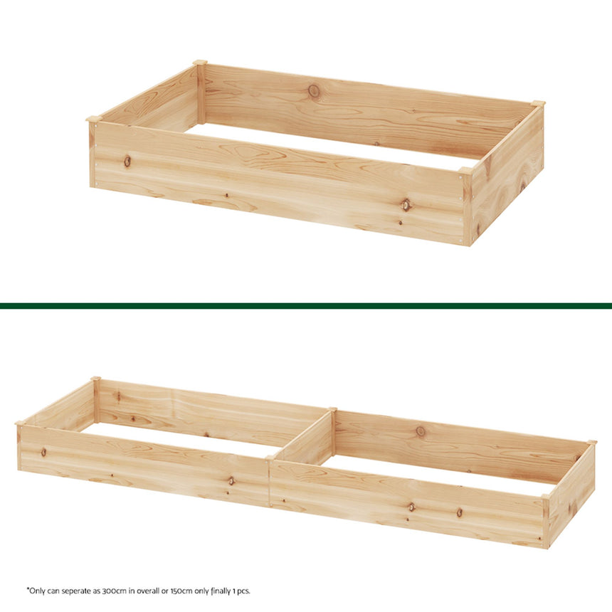 Greenfingers Raised Garden Bed 150x90cm Pine - Image 02