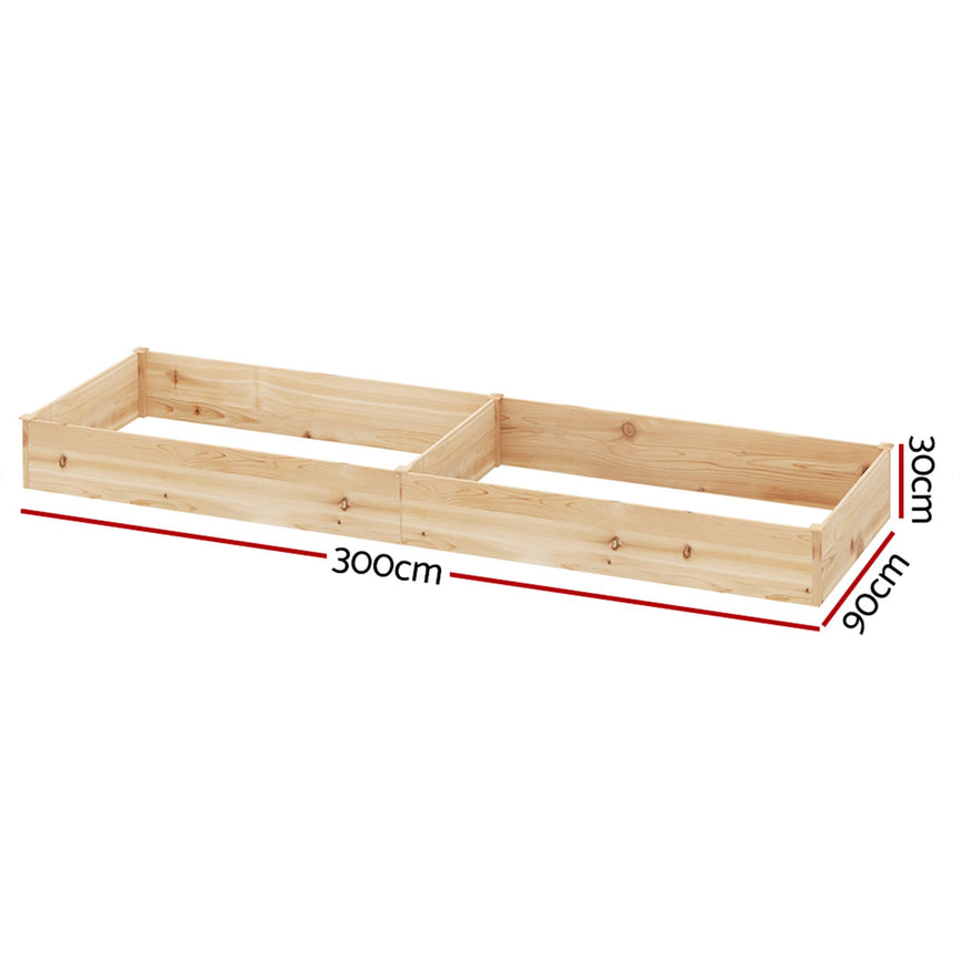 Greenfingers Raised Garden Bed 150x90cm Pine - Image 03