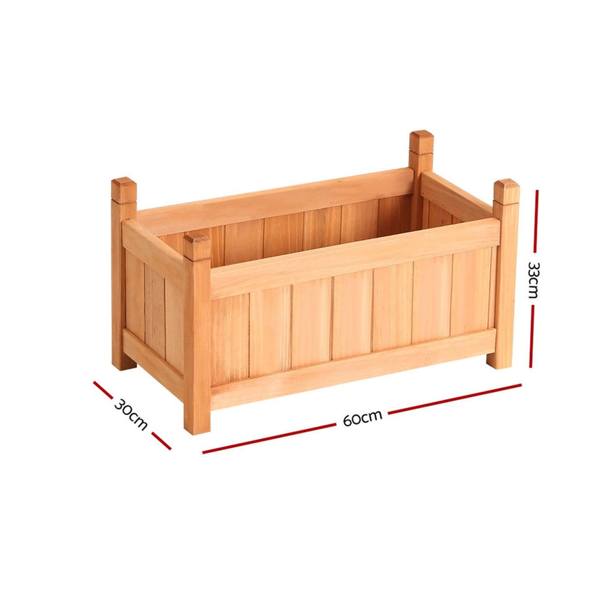 Greenfingers Raised Garden Bed 60x30cm Brown - Image 05