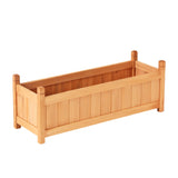 Greenfingers Raised Garden Bed 90x30cm Brown - Image 01