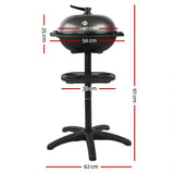 Grillz Portable Electric Barbecue Grill with Stand - Image 03