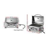 Grillz Gas Camping BBQ with Double Sided Grill Plate 60cm - Image 03