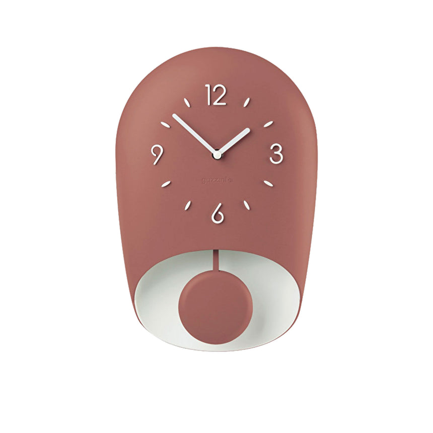 Guzzini Wall Clock With Pendulum Bell Brick in Red - Image 01