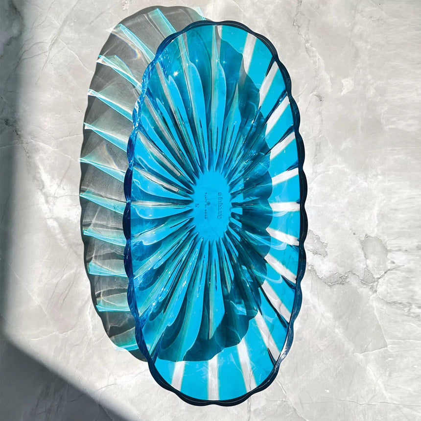 Guzzini Dolcevita Oval Serving Tray 38x19cm Turquoise - Image 03