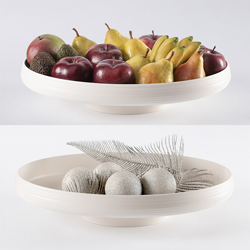 Guzzini Earth Centerpiece Fruit Bowl in White - Image 02