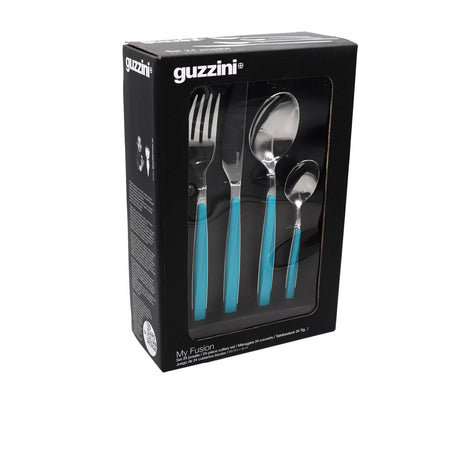 Guzzini My Fusion Cutlery Set 24pc Matte Blue - Image 02