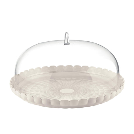 Guzzini Tiffany Cake Platter with Lid 30cm White - Image 01