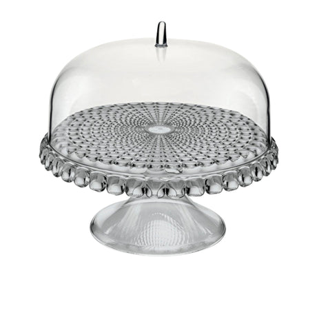 Guzzini Tiffany Cake Stand with Dome 30cm Grey - Image 01