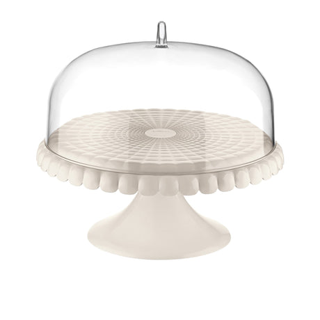 Guzzini Tiffany Cake Stand with Dome 30cm White - Image 01