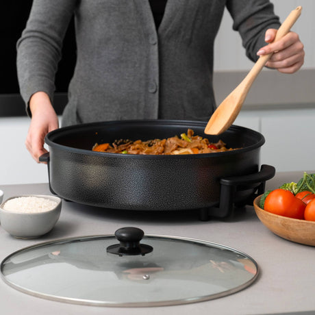 Healthy Choice Non Stick Electric Frypan 38cm Grey - Image 02