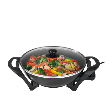 Healthy Choice Non Stick Electric Wok 33cm Black - Image 01