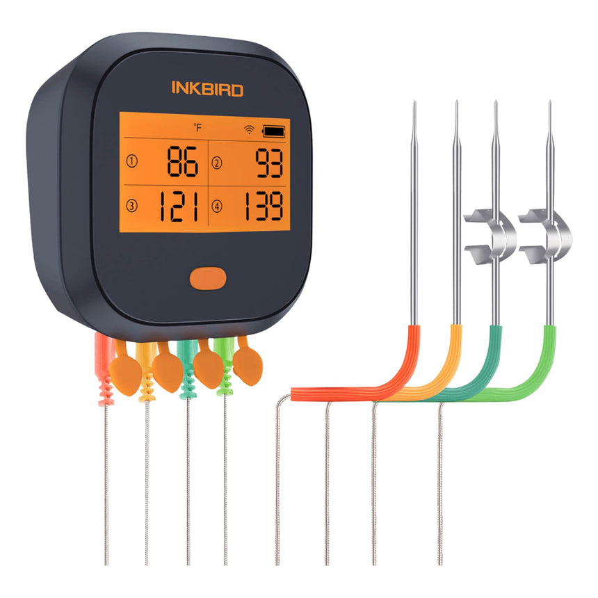 Inkbird IBBQ-4T WiFi Rechargeable Rainproof Grill Thermometer 4 Probe - Image 02