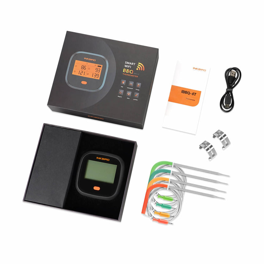 Inkbird IBBQ-4T WiFi Rechargeable Rainproof Grill Thermometer 4 Probe - Image 03