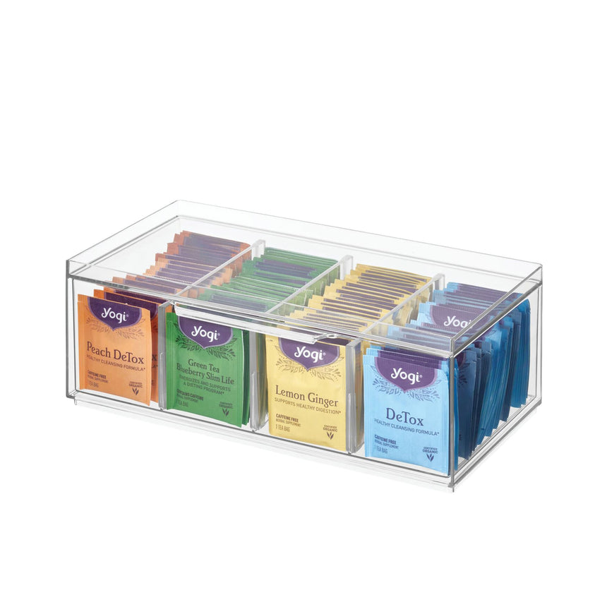 iDesign Crisp Tea Storage Organiser Clear - Image 01