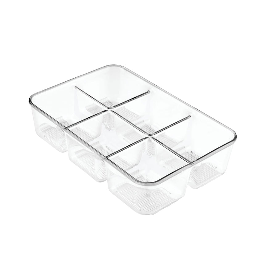 iDesign Linus Pack Organiser 6 Compartment Clear - Image 01