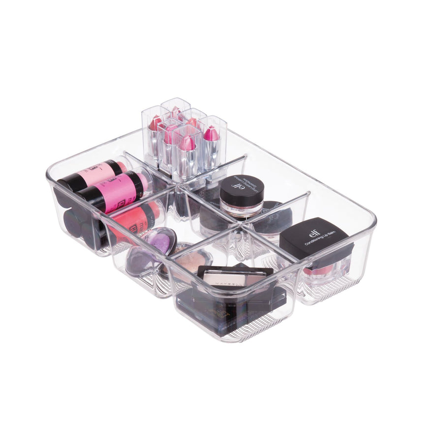 iDesign Linus Pack Organiser 6 Compartment Clear - Image 06