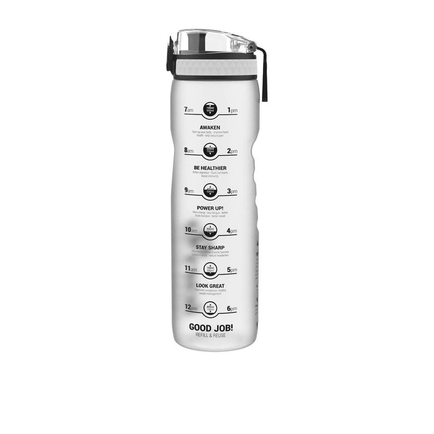 Ion8 Quench Recyclon Motivator Drink Bottle 1 Litre Frosted in White - Image 02