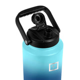 Iron Flask Bottle with Spout Lid 3.8L Blue Waves - Image 02