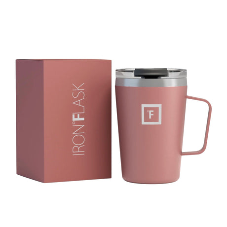 Iron Flask Grip Coffee Mug 350ml Rose Gold - Image 01