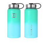 Iron Flask Wide Mouth Bottle with Straw Lid 1.2L Sky - Image 03