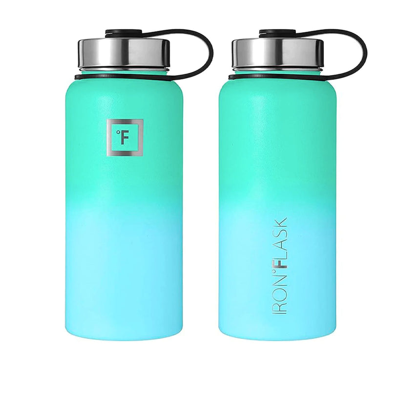 Iron Flask Wide Mouth Bottle with Straw Lid 1.2L Sky - Image 03