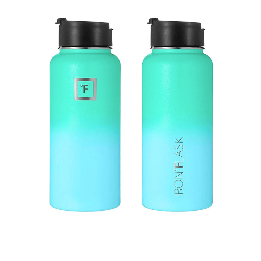 Iron Flask Wide Mouth Bottle with Straw Lid 1.2L Sky - Image 04