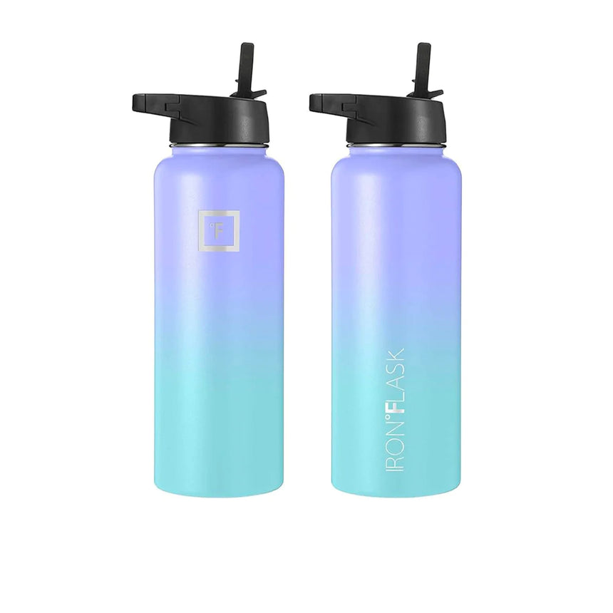 Iron Flask Wide Mouth Bottle with Straw Lid 1.5L Cotton Candy - Image 02