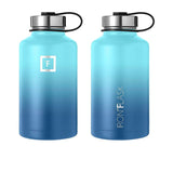 Iron Flask Wide Mouth Bottle with Straw Lid 1.9L Blue Waves - Image 03