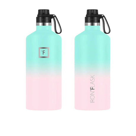 Iron Flask Narrow Mouth Bottle with Spout Lid 1.9L Bubble Gum - Image 01