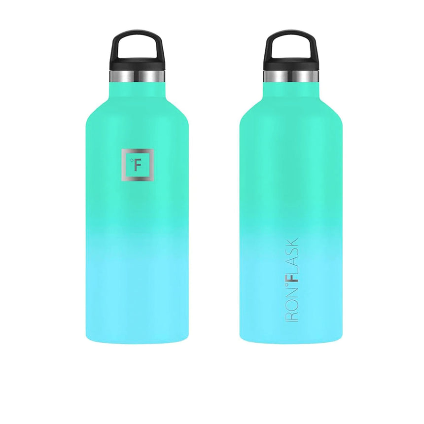 Iron Flask Narrow Mouth Bottle with Spout Lid 950ml Sky - Image 04