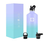 Iron Flask Narrow Mouth Bottle with Straw Lid 1.9L Cotton Candy - Image 01