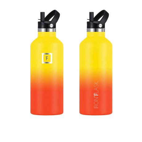 Iron Flask Narrow Mouth Bottle with Straw Lid 1.9L Fire - Image 02