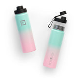 Iron Flask Wide Mouth Bottle with Spout Lid 650ml Bubble Gum - Image 03