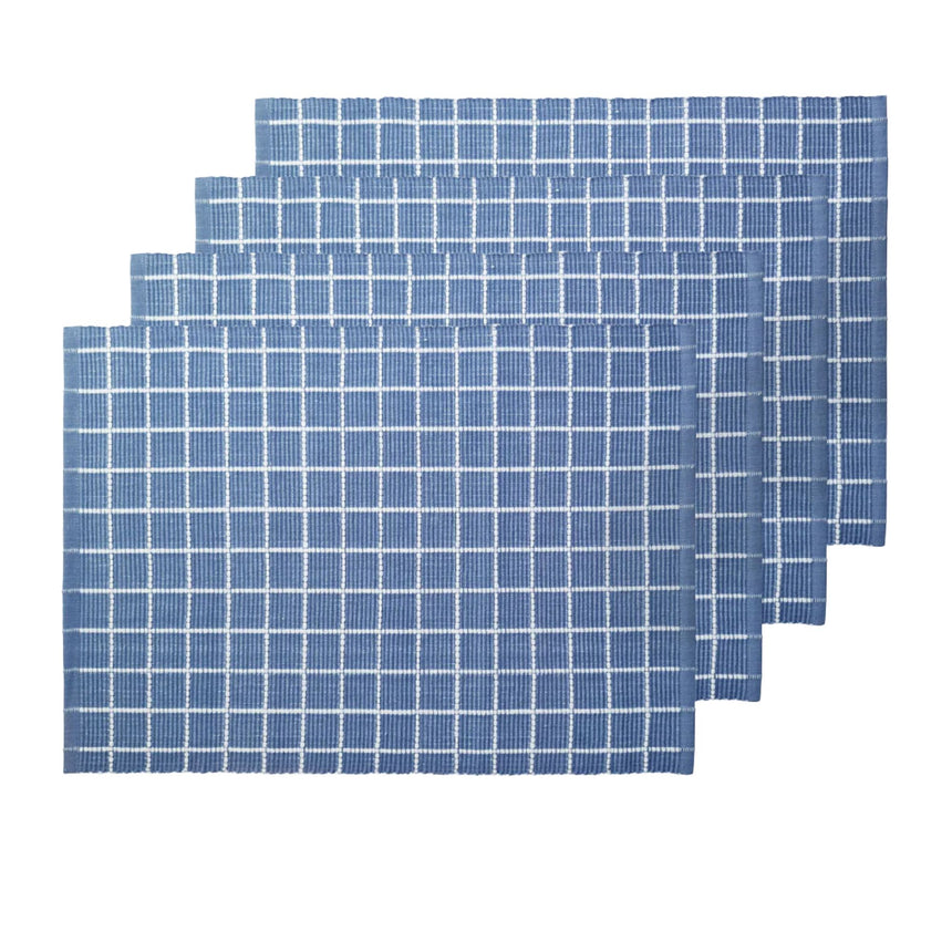 J.Elliot Home Amanda Rectangular Placemat Set of 4 Dusty Blue - Image 01