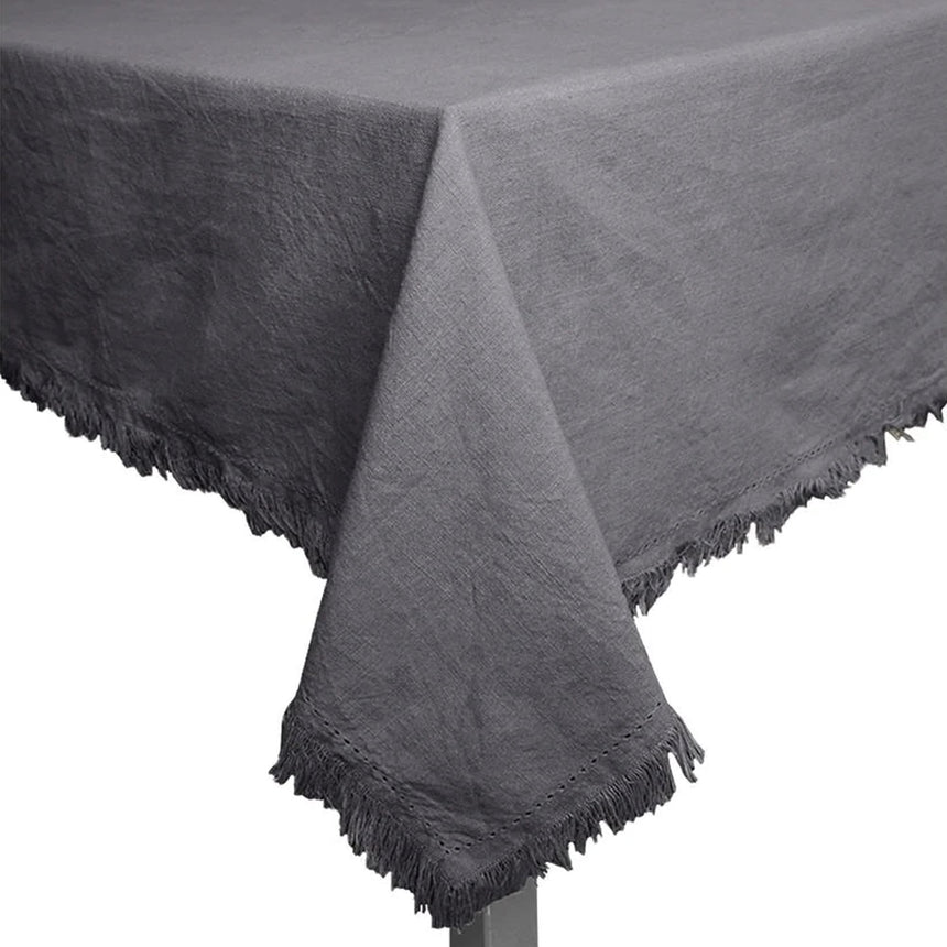 J.Elliot Home Avani Tablecloth 150x250cm Charcoal - Image 01