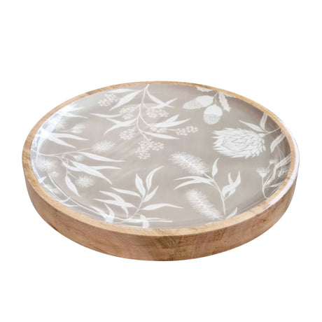 J.Elliot Home Bindi Round Serving Tray 38cm Grey - Image 01