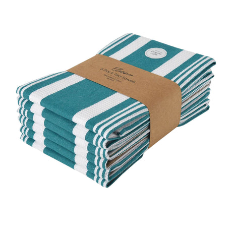 J.Elliot Home Eleanor Tea Towel Set of 6 Blue - Image 01