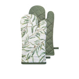 J.Elliot Home Eucalyptus Oven Mitt Set of 2 Ivory and Forest - Image 01