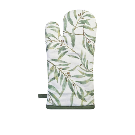 J.Elliot Home Eucalyptus Oven Mitt Set of 2 Ivory and Forest - Image 02