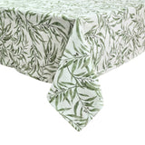 J.Elliot Home Eucalyptus Tablecloth 150x270cm Ivory and Forest - Image 01