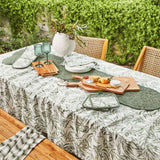 J.Elliot Home Eucalyptus Tablecloth 150x270cm Ivory and Forest - Image 02