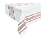 J.Elliot Home Kaileb Tablecloth 150x250cm Cocoa and Ivory - Image 01