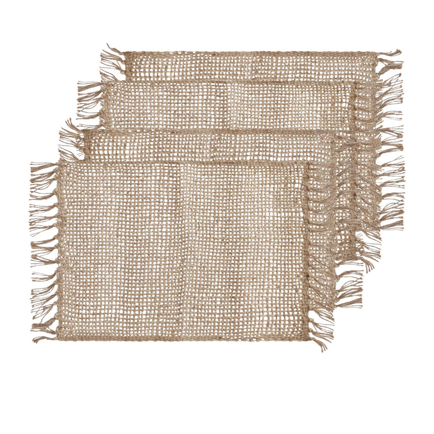 J.Elliot Home Rowan Rectangular Jute Placemat Set of 4 Natural - Image 01